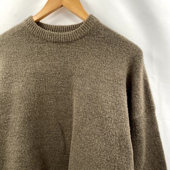 Oak + Fort Brown Boxy Crop Crew Sweater - Picture 2 of 4